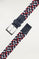 Multicoloured plaited belt