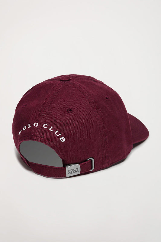 Unisex - Cap - Burgundy cap with Rigby Go embroidered logo