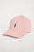 Pink cap with Rigby Go embroidered logo