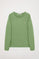 Mud-green long-sleeve basic T-shirt with Rigby Go logo