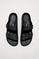 Black bio sandal with buckles for women