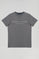 Asphalt-grey basic T-shirt with Polo Club iconic print