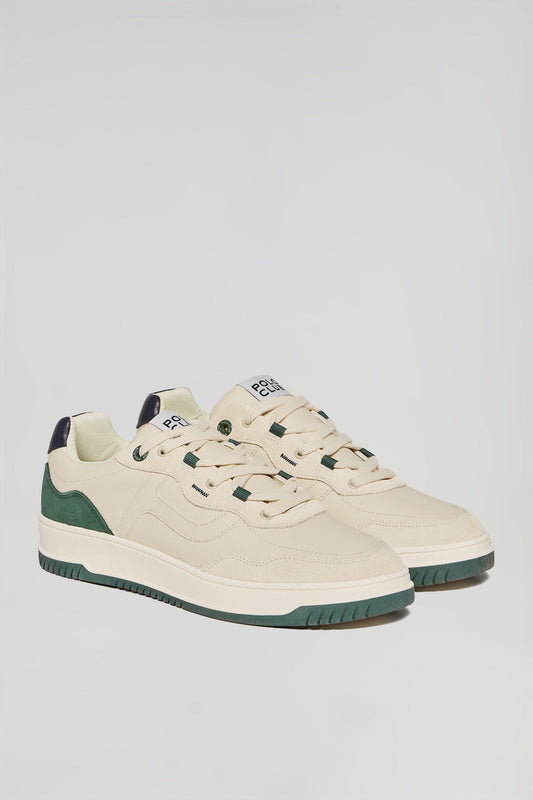 Man - Shoes - Green casual faux-leather Cornell men trainers with Polo Club contrast details