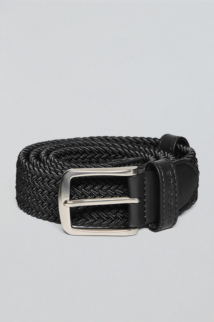 Black braided belt Baal with Polo Club details