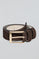 Brown suede belt Cesar with Polo Club details