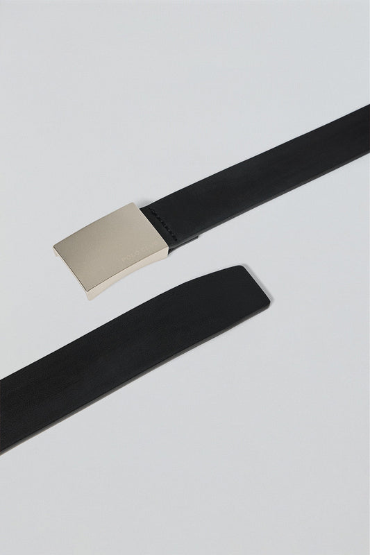 Black belt Bastian with metal buckle and Polo Club engraving