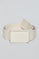 Beige canvas belt Brahim with branded buckle