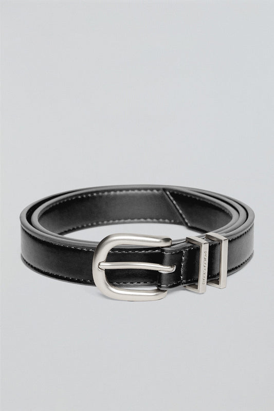 Woman - Belt - Black belt Blossom with Polo Club engraving