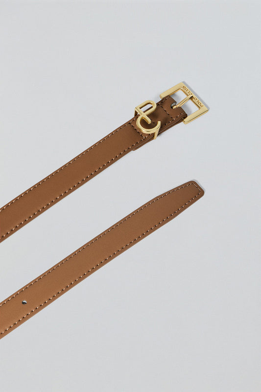 Woman - Belt - Brown belt Beth with PC monogram detail