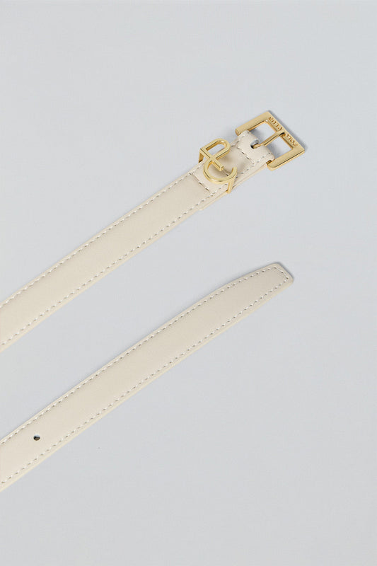 Woman - Belt - Beige belt Beth with PC monogram detail