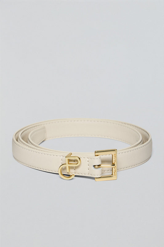Woman - Belt - Beige belt Beth with PC monogram detail