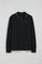 Black polo shirt with two buttons and Polo Club logo