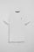 White round-neck T-shirt with Rigby Go embroidered logo