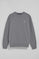 Asphalt-grey round-neck sweatshirt with Rigby Go embroidered logo