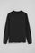 Black long-sleeve T-shirt with Rigby Go embroidered logo
