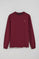 Maroon long-sleeve T-shirt with Rigby Go embroidered logo