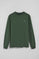 Green long-sleeve T-shirt with Rigby Go embroidered logo