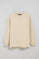 Nude round-neck long-sleeve T-shirt with Polo Club detail