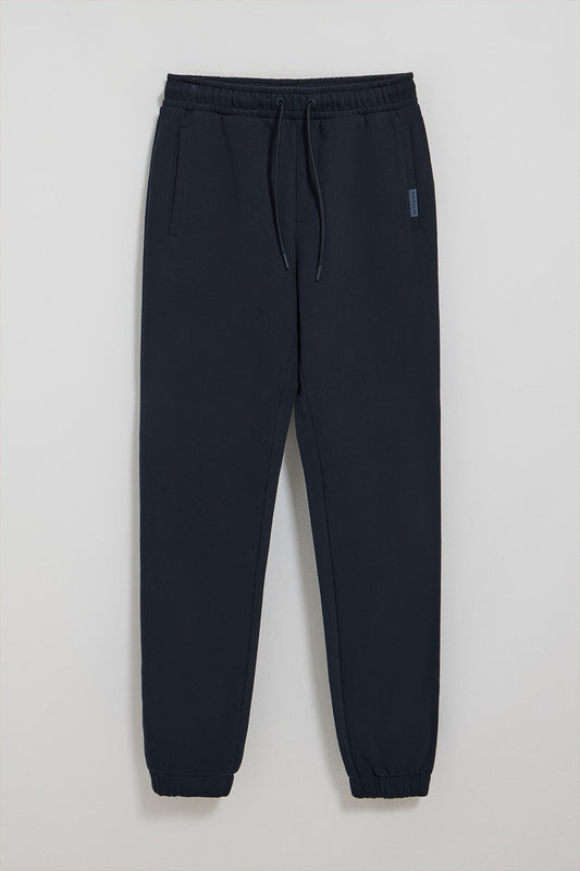 Man - Trousers - Navy-blue jogger pants with Polo Club details