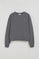 Asphalt-grey round-neck sweatshirt with Rigby Go embroidered logo