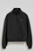 Black half-zip sweatshirt with Polo Club rubber logo