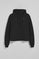 Black hoodie with Rigby Go embroidered logo