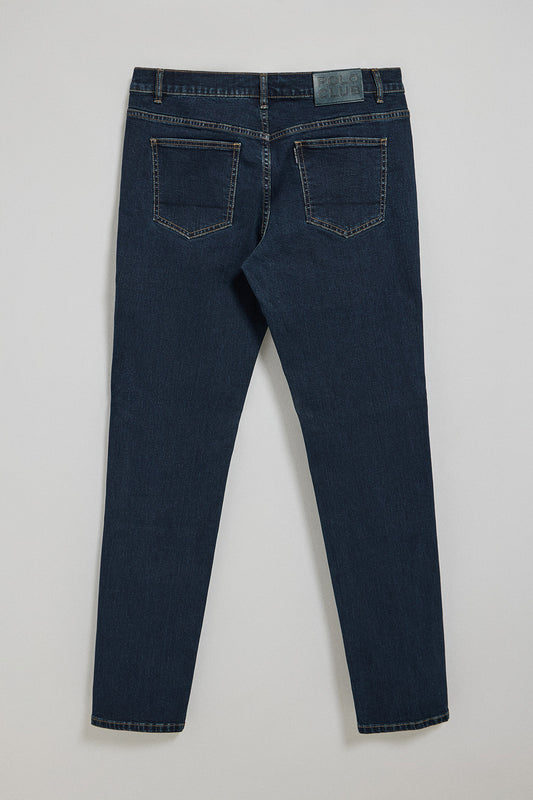 Indigo-blue jeans Tate with Polo Club details