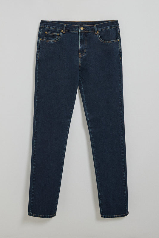Indigo-blue jeans Tate with Polo Club details
