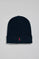 Navy Vinny beanie with embroidered logo Rigby Go