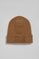 Camel Verth beanie with Polo Club jacquard logo