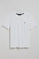 White V-neck T-shirt with Rigby Go embroidered logo