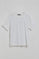 White round-neck T-shirt with Polo Club rubber logo