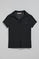 Black buttonless polo shirt Pedraza with Polo Club rubber logo