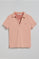 Pale-pink buttonless polo shirt Pedraza with Polo Club rubber logo