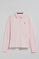 Pink five-button polo shirt Priyanka with Rigby Go embroidery