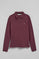 Plum five-button polo shirt Priyanka with Rigby Go embroidery
