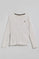 Beige long-sleeve basic T-shirt with Rigby Go logo