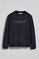 Navy-blue slim-fit sweatshirt with Polo Club logo