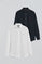 Slim-fit shirt with Rigby Go logo 2 pack (navy blue and white)