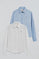 Shirt with Rigby Go logo 2 women's pack (sky blue and white)