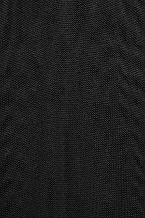 Black V-neck knit jumper with Rigby Go embroidery
