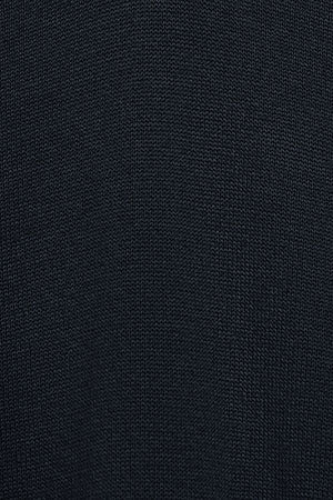 Navy-blue V-neck knit jumper with Rigby Go embroidery