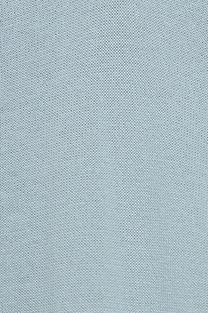 Light-blue V-neck knit jumper with Rigby Go embroidery