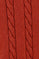 Reddish garment-dye cable-knit jumper with embroidered logo