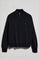Navy-blue half-zip knit jumper with Rigby Go embroidery