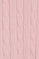 Pink V-neck cable-knit jumper with embroidered monogram