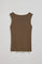Mocha boat-neck jumper Lalita with pearly button