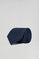 Blue plain silk tie with Polo Club logo