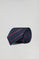 Silk tie with stripes and Polo Club logo