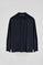 Navy-blue long-sleeve pique polo shirt with Rigby Best embroidery